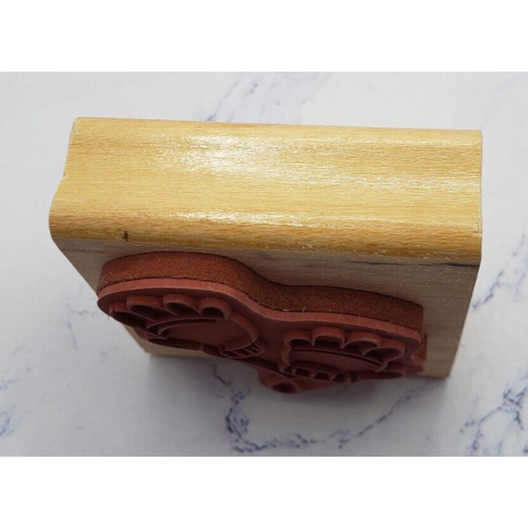 Winter Snow Fun Children's Gloves Wood Mounted Rubber Stamp - Picture 4 of 7